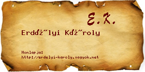 Erdélyi Károly névjegykártya