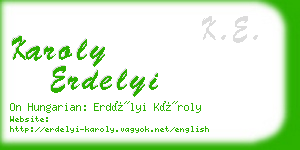 karoly erdelyi business card